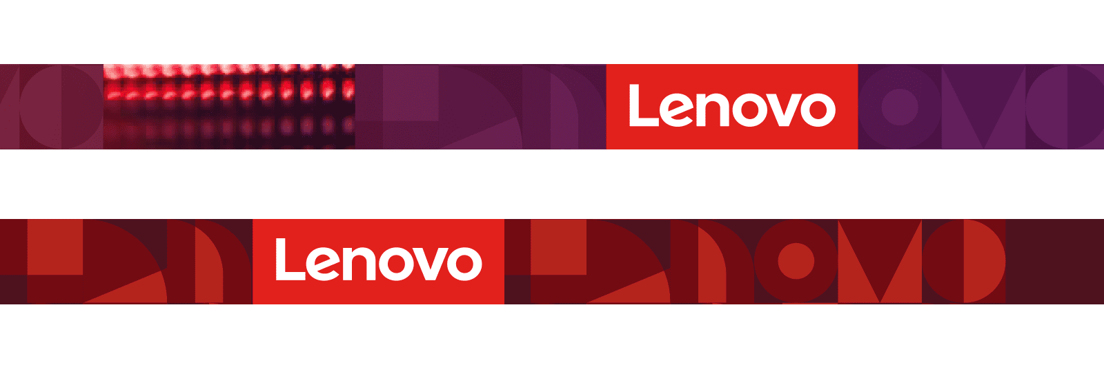 portion of Lenovo brand lanyards
