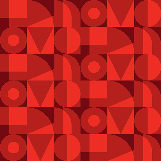 Repeat alpha pattern in deep with signature red