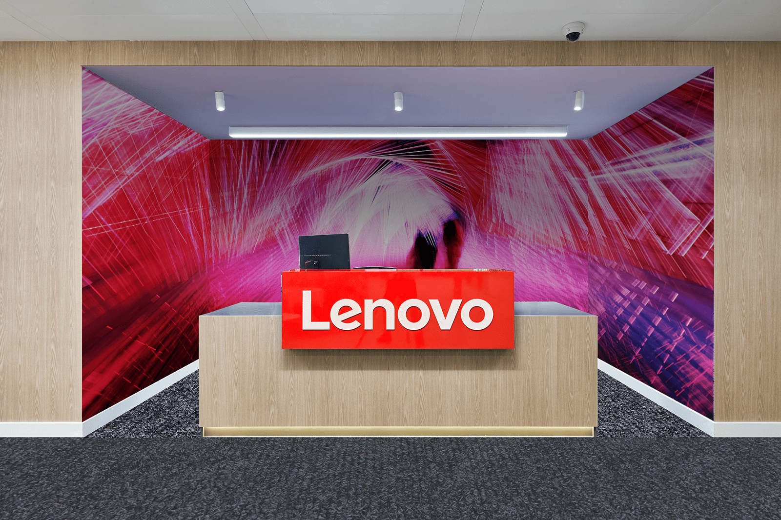 Lenovo Real Estate welcome desk