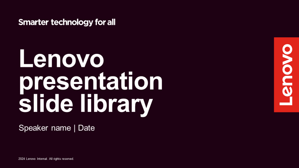 Slide cover for Lenovo presentation slide library